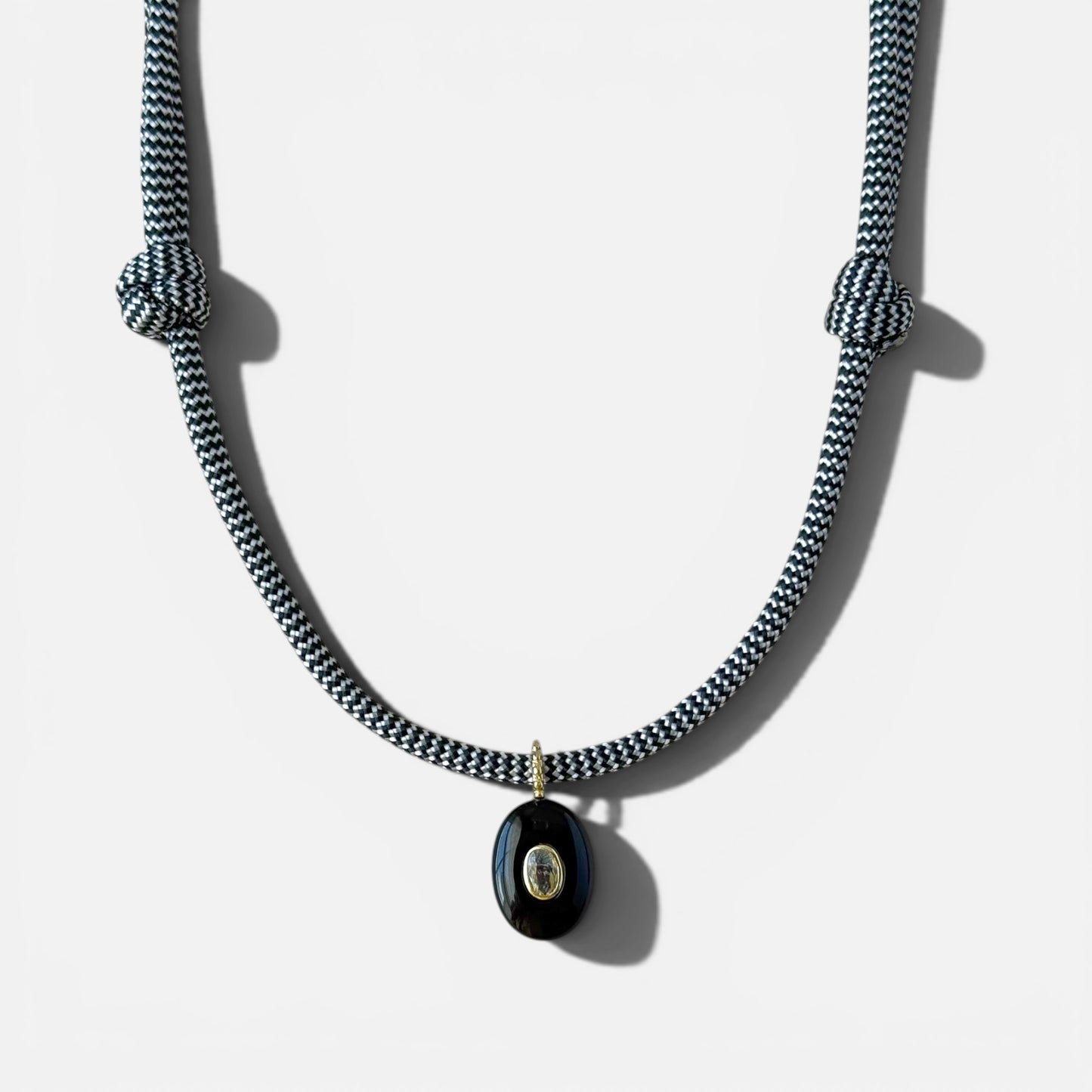 PHOEBE GEMSTONE NECKLACE | BLACK