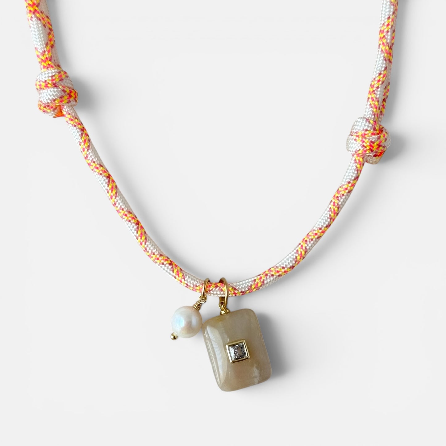 PHOEBE GEMSTONE NECKLACE | ORANGE