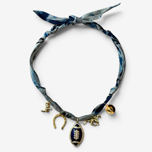 TAILGATE BANDANA NECKLACE | BLUE TIE DYE