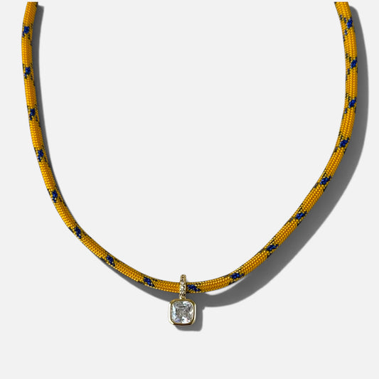 SIDELINE PARACORD NECKLACE | GOLD/BLUE