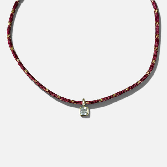 SIDELINE PARACORD NECKLACE | BURGUNDY/GOLD