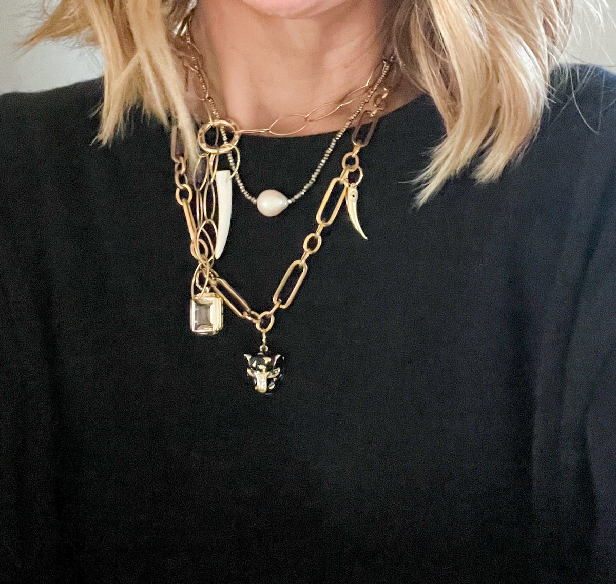 LUXE PEARL NECKLACE | GOLD