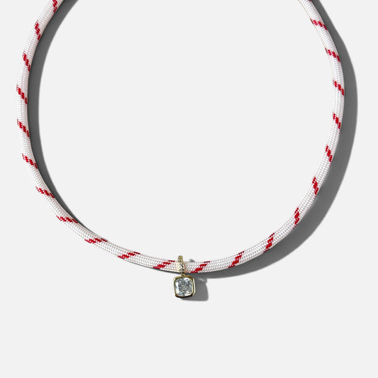 SIDELINE PARACORD NECKLACE | WHITE/RED