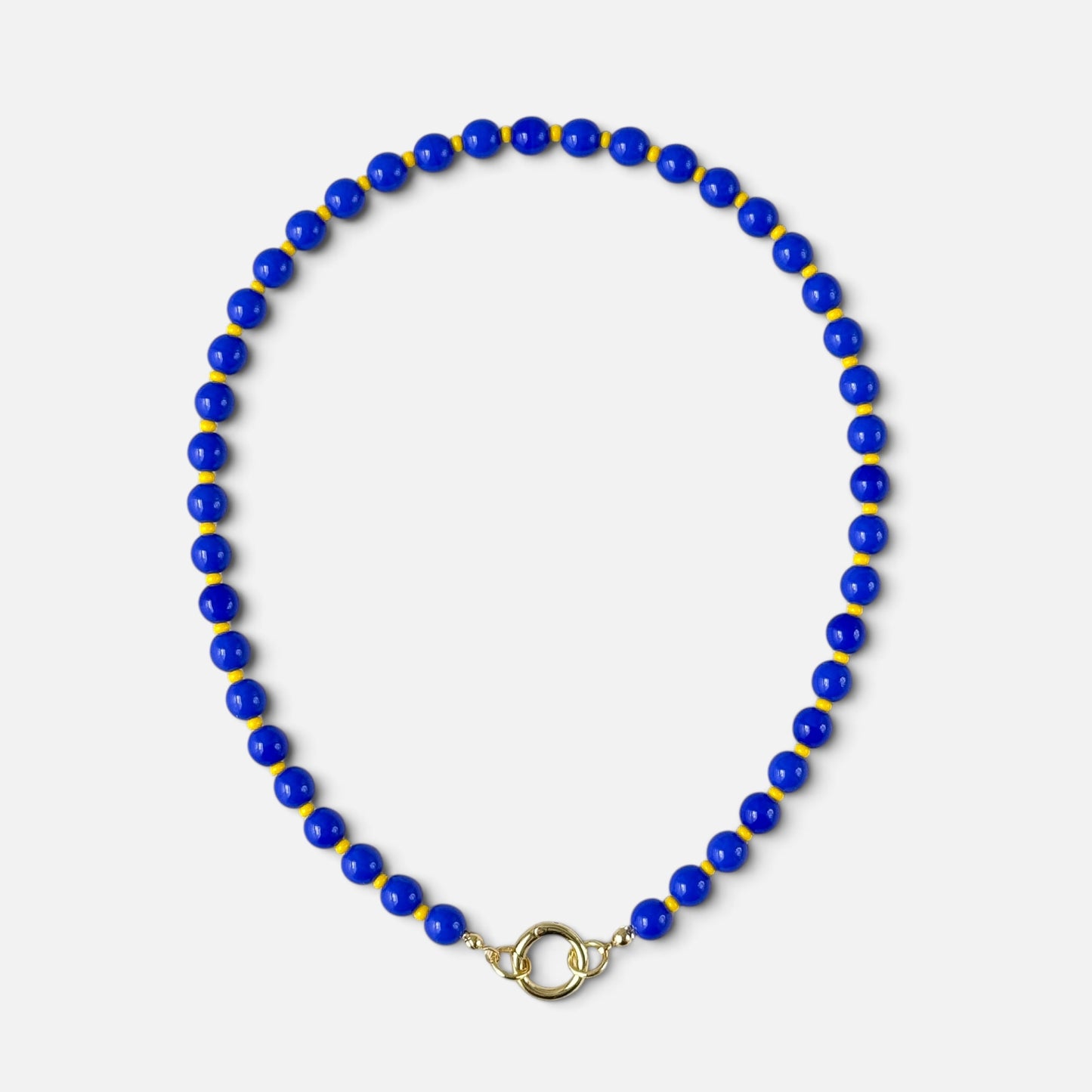 VARSITY NECKLACE | BLUE/GOLD