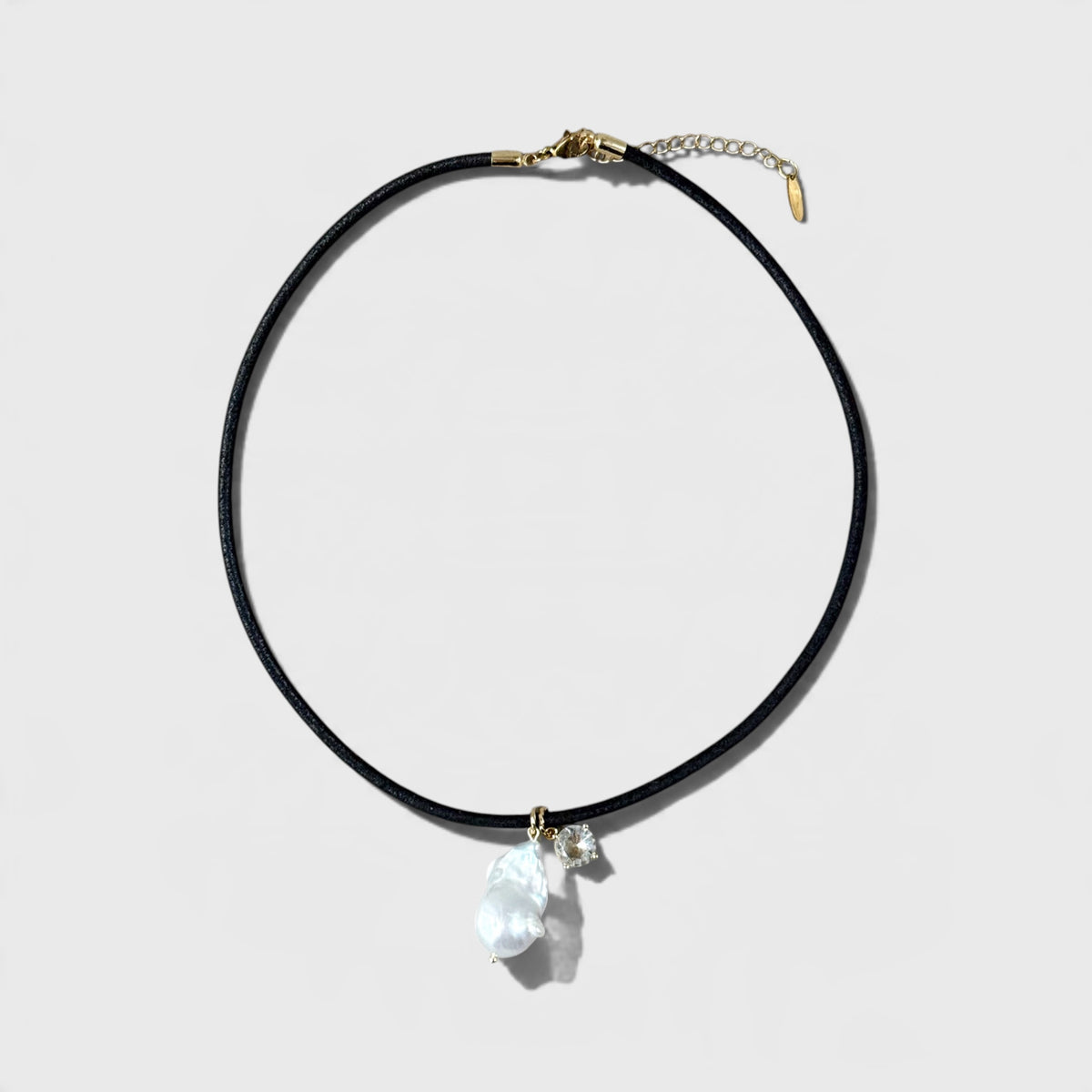 Tobi Necklace | Black Leather